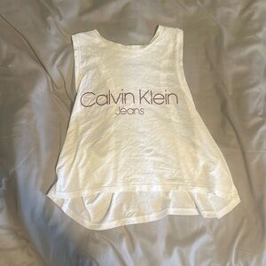 White Calvin Klein tank top